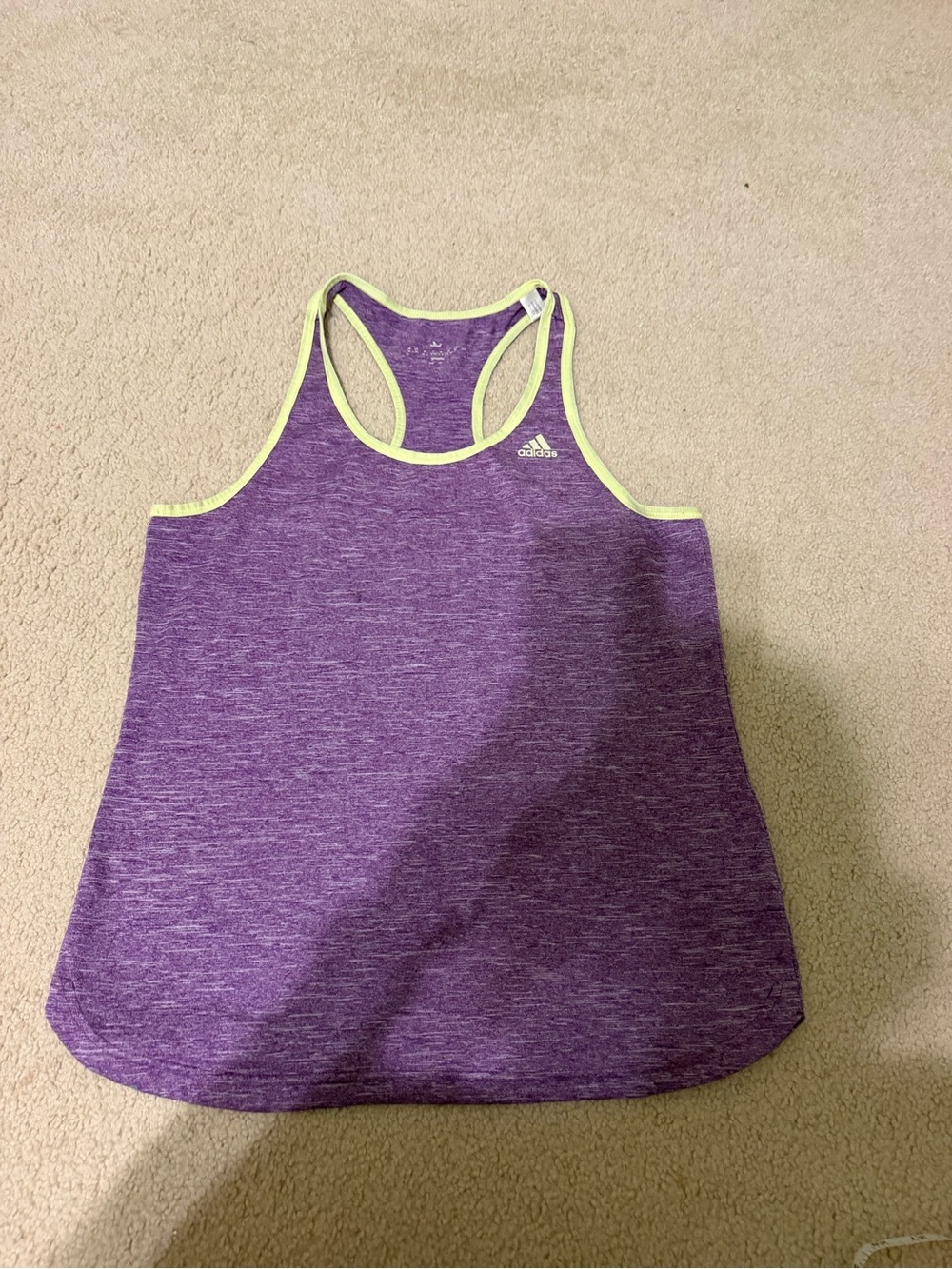 Medium Adidas Climalite heathered Purple Racerback Athletic Workout tank top